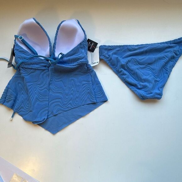 NWT Bar III Women's Hanky-Hem Tankini Top and matching bottoms,  Size M - Picture 4 of 10